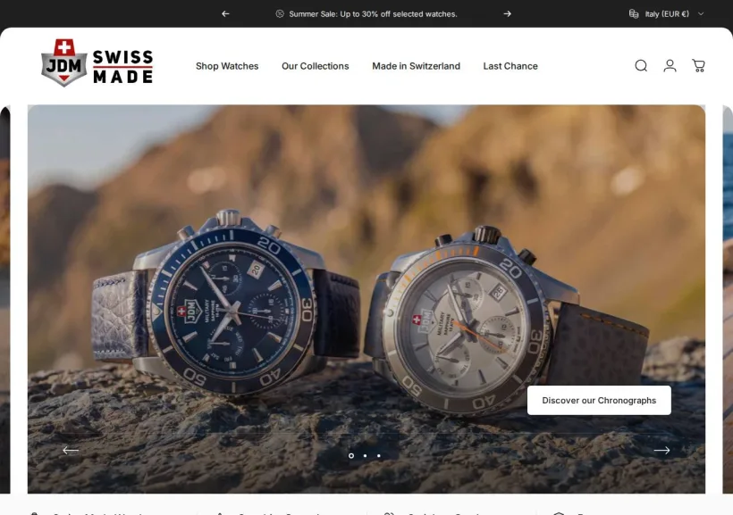 Schermata della pagina offerta di JDM Military GLOBAL