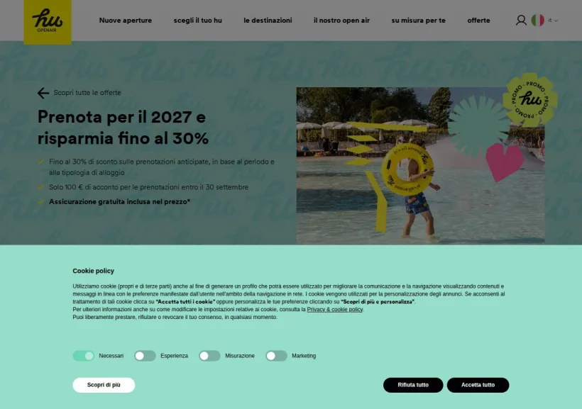 Schermata della pagina offerta di Human Company