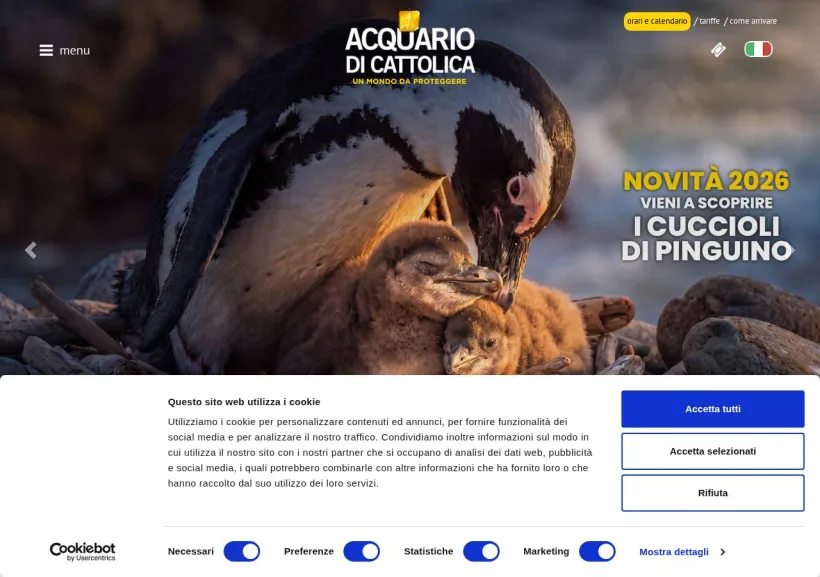 Schermata della pagina offerta di Acquario di Cattolica