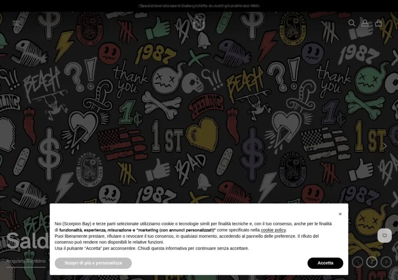 Schermata della pagina offerta di Scorpion Bay