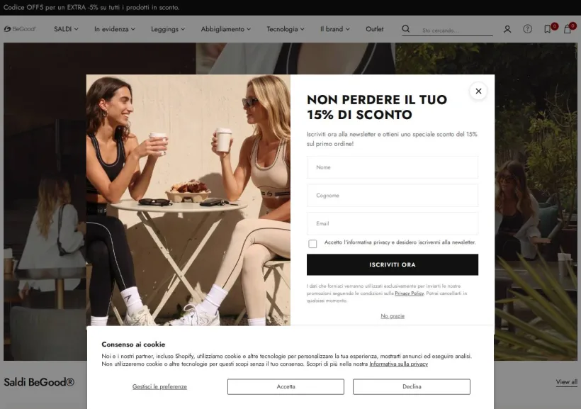 Schermata della pagina offerta di BeGood