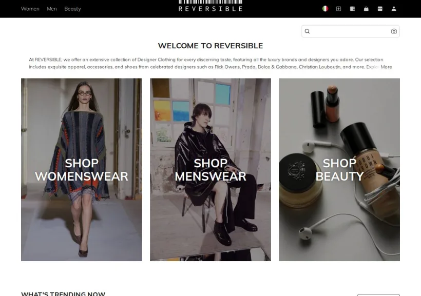 Schermata della pagina offerta di Reversible