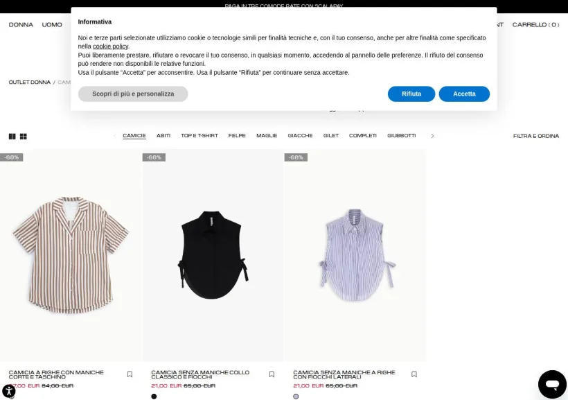 Schermata della pagina offerta di Imperial Fashion