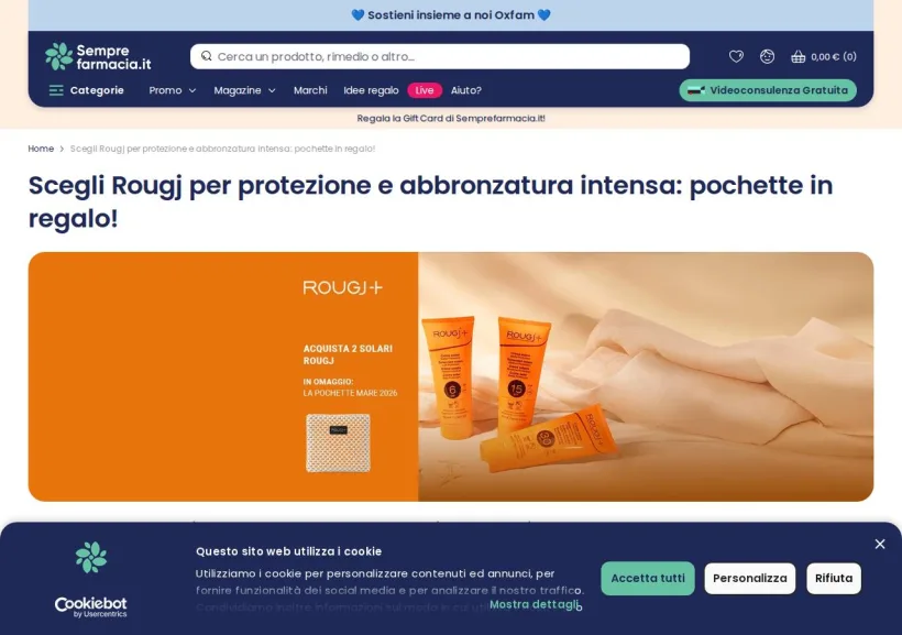 Schermata della pagina offerta di Semprefarmacia