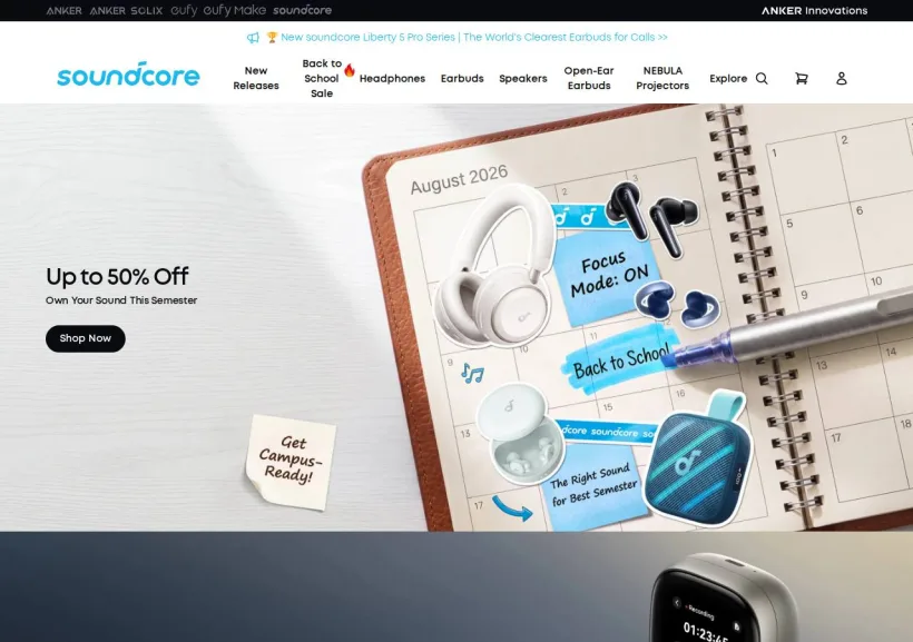Schermata della pagina offerta di Soundcore