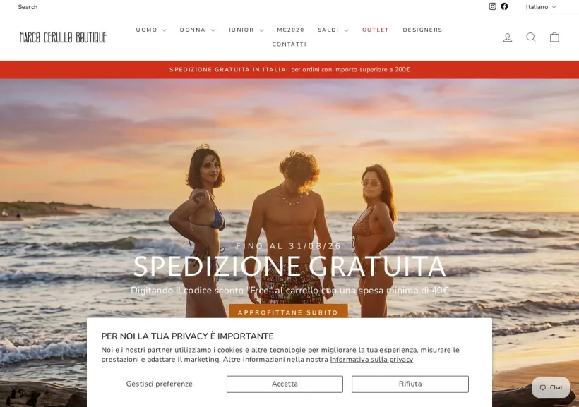 Schermata della pagina offerta di Marco Cerullo