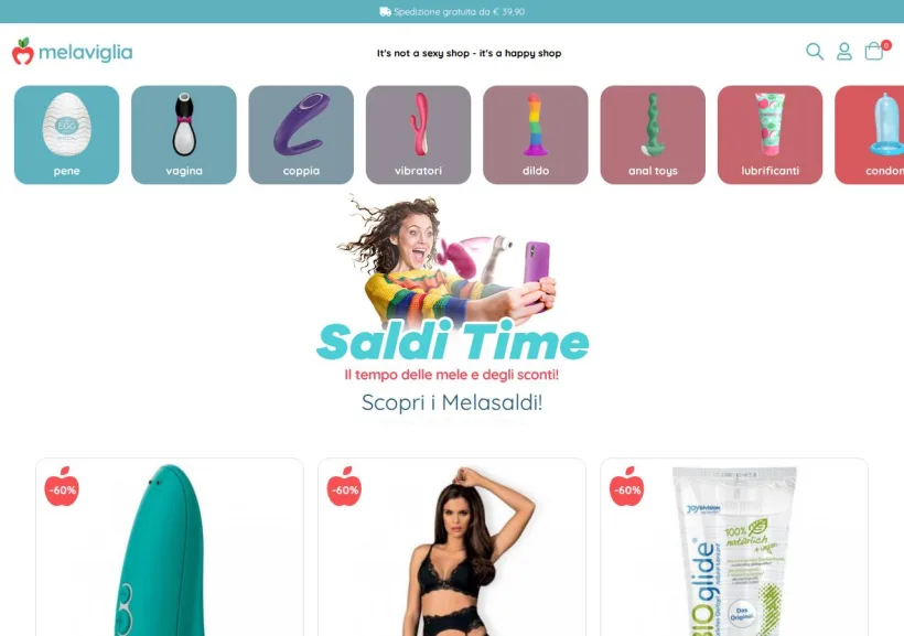 Schermata della pagina offerta di Melaviglia