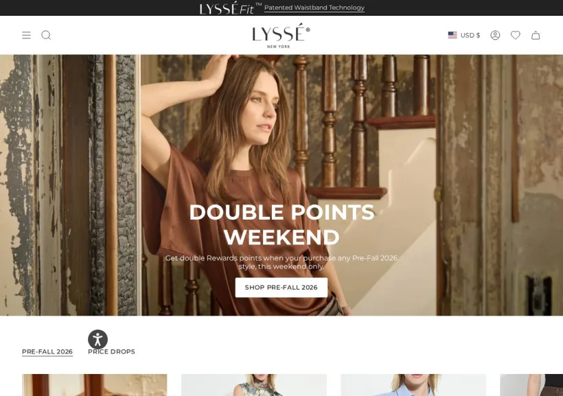 Schermata della pagina offerta di Lyssé