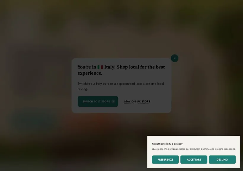 Schermata della pagina offerta di Wild