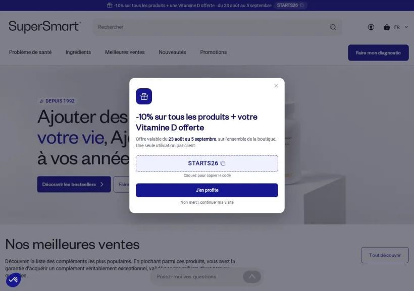 Schermata della pagina offerta di SuperSmart