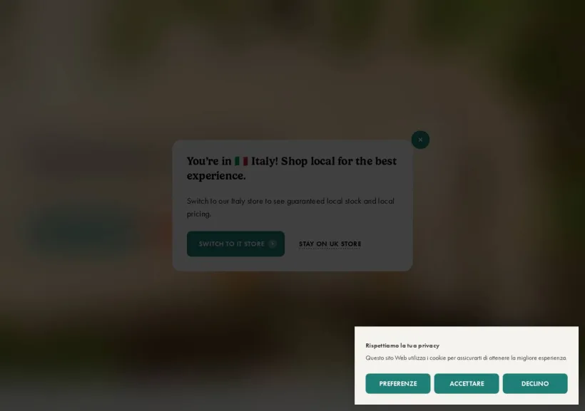 Schermata della pagina offerta di Wild