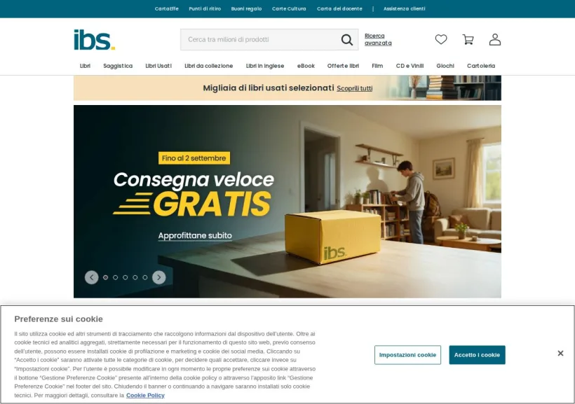 Schermata della pagina offerta di IBS