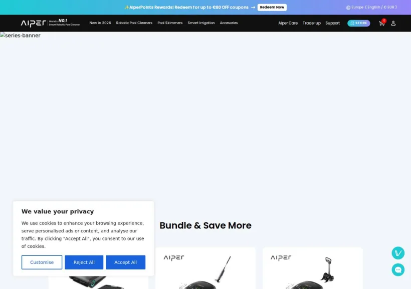Schermata della pagina offerta di Aiper