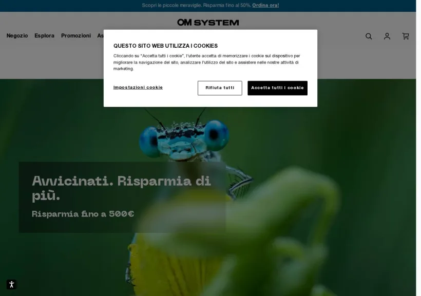 Schermata della pagina offerta di OMDS