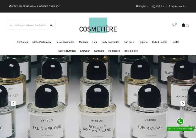 Schermata della pagina offerta di Cosmetière