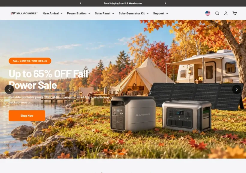 Schermata della pagina offerta di ALLPOWERS