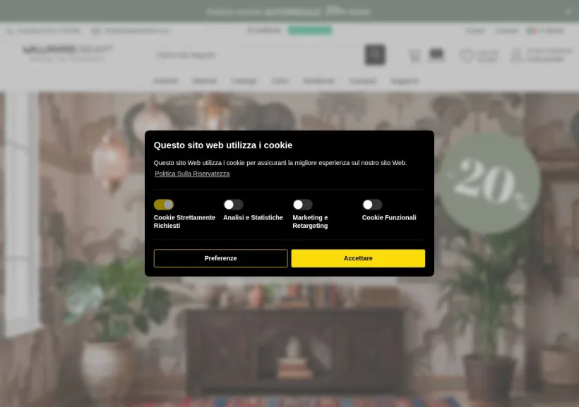 Schermata della pagina offerta di WallpaperDream