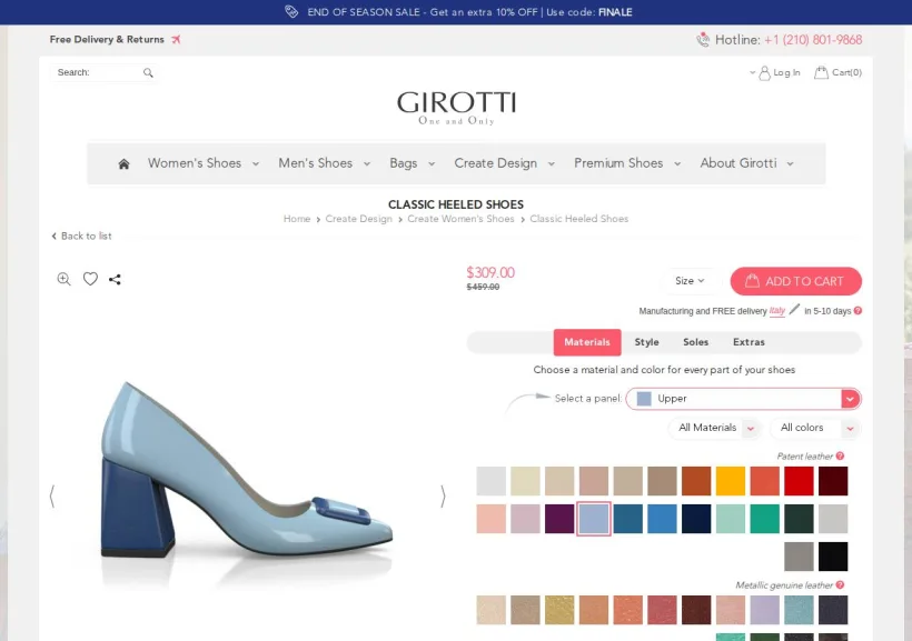 Schermata della pagina offerta di GIROTTI