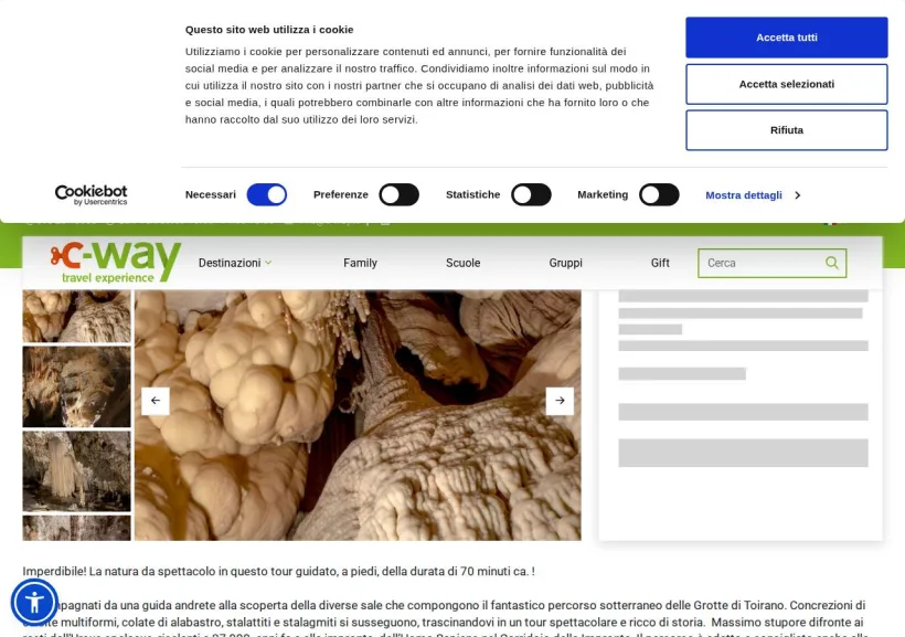 Schermata della pagina offerta di C-Way