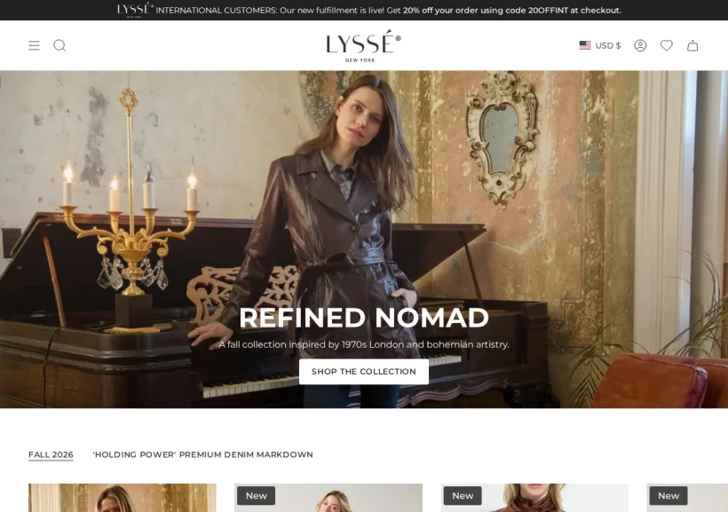 Schermata della pagina offerta di Lyssé