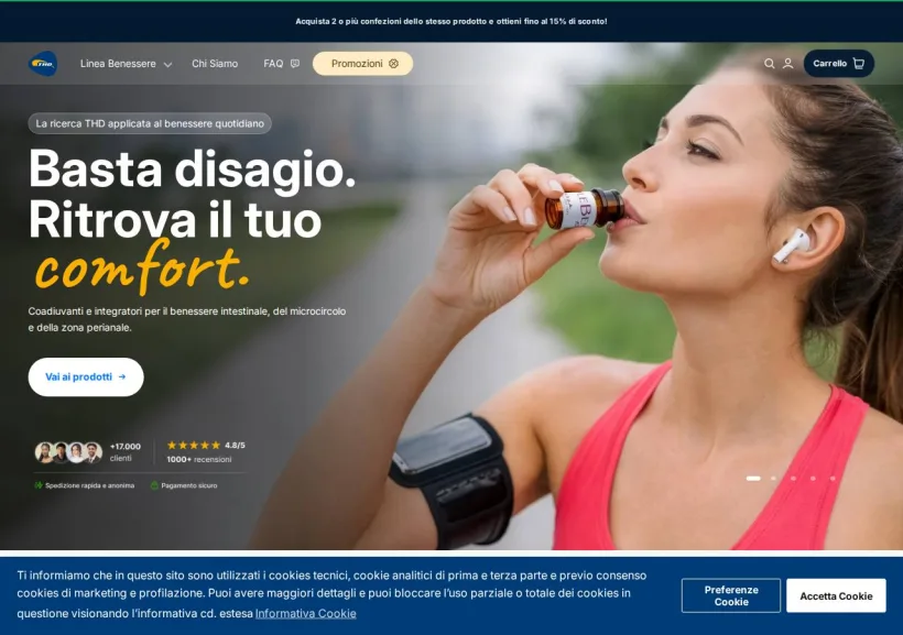 Schermata della pagina offerta di THD Life
