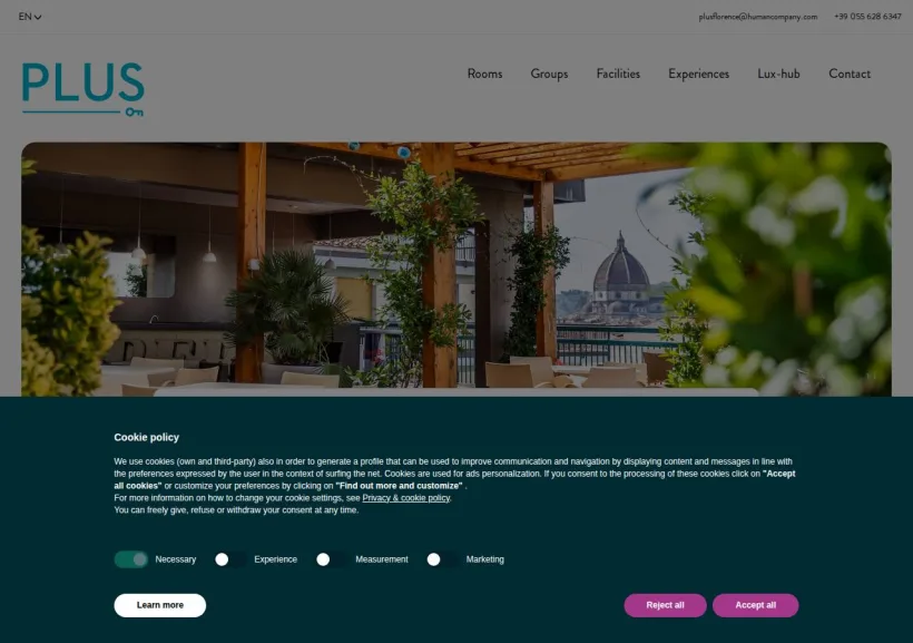 Schermata della pagina offerta di Plus Hostel