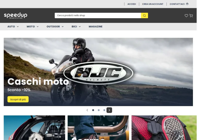 Schermata della pagina offerta di Speedup