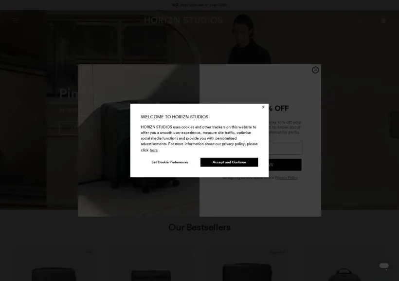 Schermata della pagina offerta di Horizn Studios