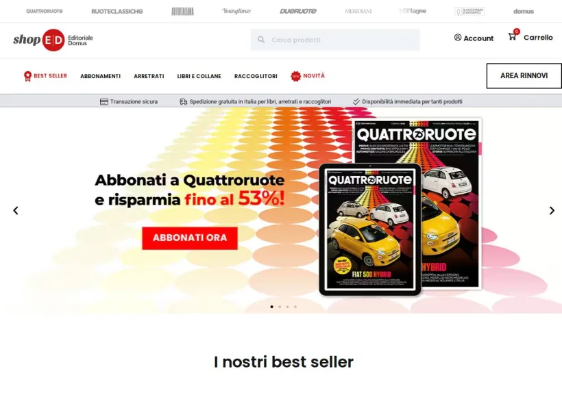 Schermata della pagina offerta di ShopED