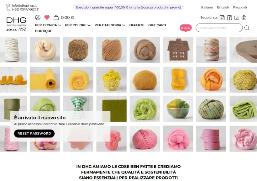 Schermata della pagina offerta di DHG Shop