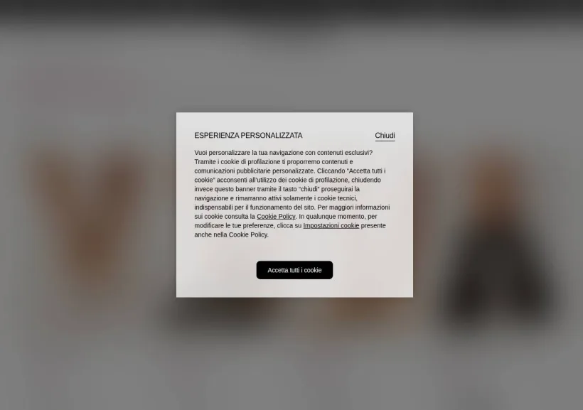 Schermata della pagina offerta di Calzedonia