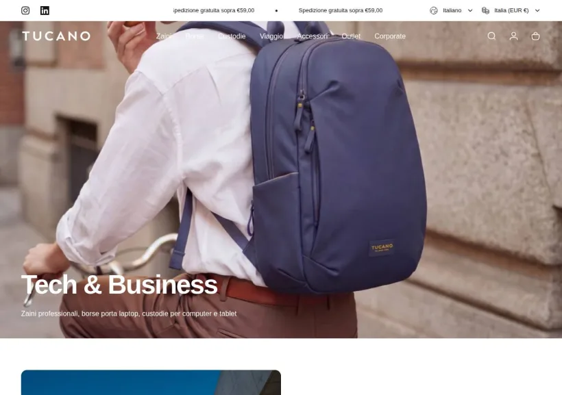 Schermata della pagina offerta di Tucano