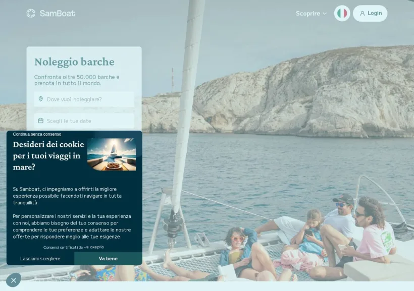 Schermata della pagina offerta di SamBoat