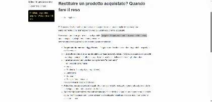 Politica di reso