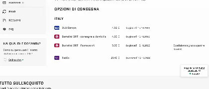 Costi di spedizione